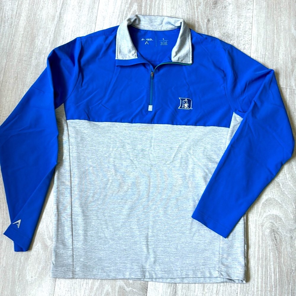 Antigua Men’s Duke Blue Devils 1/4 Zip Long Sleeve Pullover size L